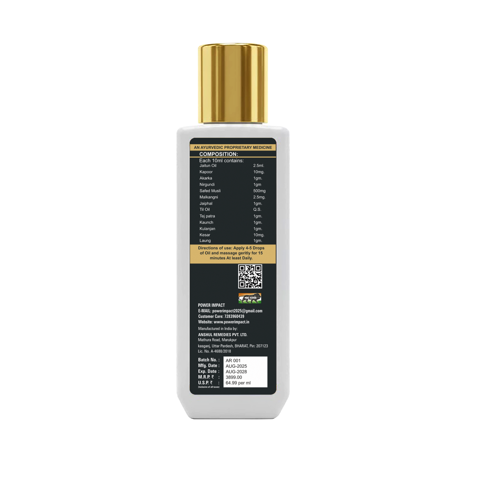 Power Impact – Unani Gold Kamdev Oil - Image 2